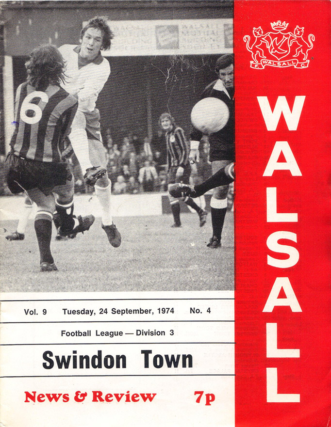 <b>Tuesday, September 24, 1974</b><br />vs. Walsall (Away)